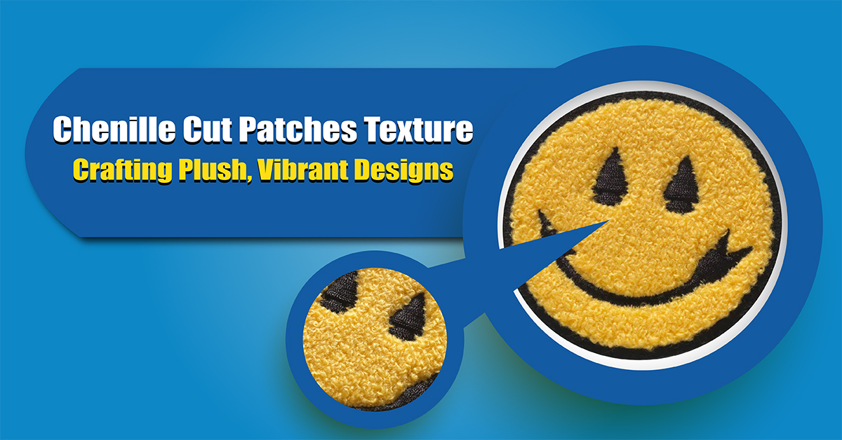 Chenille Cut Patches Texture: Crafting Plush, Vibrant Designs